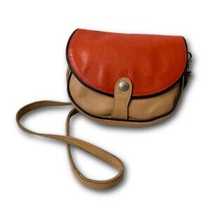Vintage RUDSAK Tan and Burnt Orange Crossbody Bag
